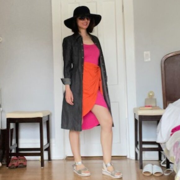 Long Denim Jean Jacket Jacob 90s - Picture 2 of 15